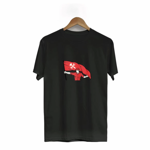 1 Mayıs Emekçilerimiz İçin Özel Tasarım Bayraklı Emekçi Baskılı T-shirt