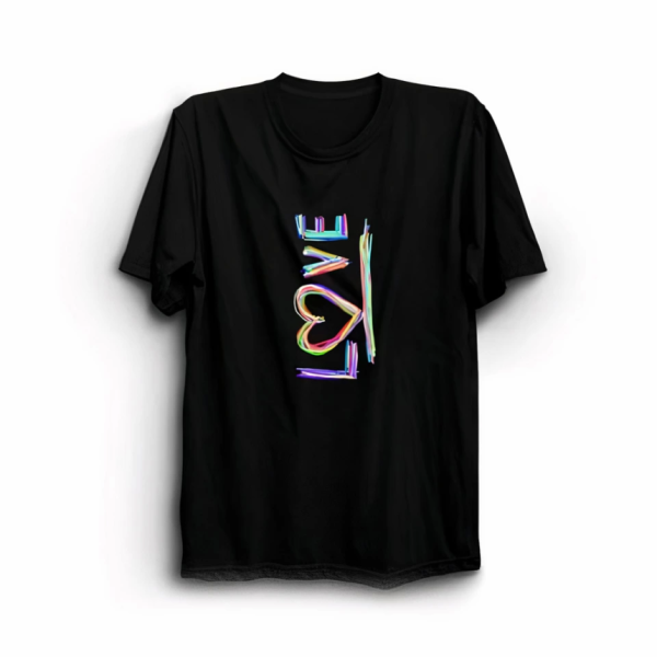 Sevgililer Günü İçin Özel Tasarım Love Baskılı T-shirt
