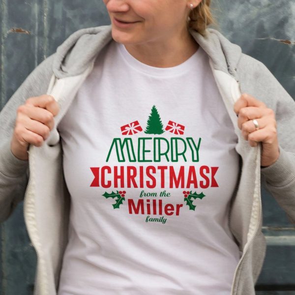 MERRY CHRISTMAS From The Miller Baskılı T-shirt