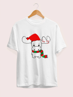 Ren Geyiği Baskılı Noel İçin T-shirt - Görsel 2