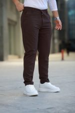 Erkek Düz Kesim Bilek Boy Kumaş Pantolon - Görsel 8