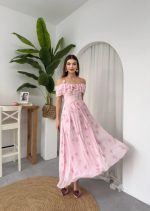 Elmi Çiçek Detaylı Elbise - Görsel 5