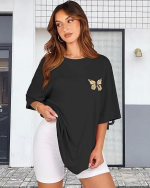 Bisiklet Yaka Baskılı T-shirt - Görsel 2