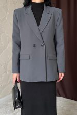 Füme Blazer Ceket - Görsel 4