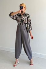 Beli Lastikli Saten Gömlek - Görsel 3