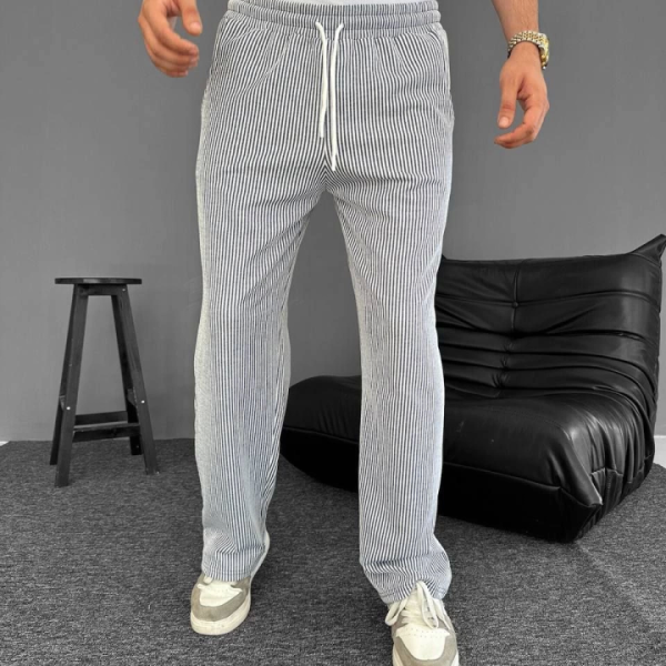 Su Yolu Çizgili Cepli Pantalon