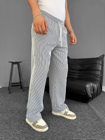 Su Yolu Çizgili Cepli Pantalon - Görsel 3