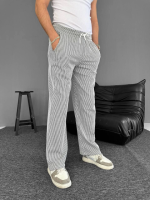 Su Yolu Çizgili Cepli Pantalon - Görsel 4