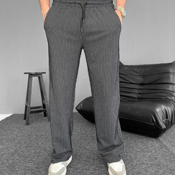 Su Yolu Çizgili Cepli Pantalon