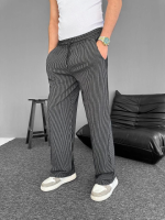 Su Yolu Çizgili Cepli Pantalon - Görsel 3