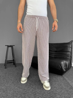 Su Yolu Çizgili Cepli Pantalon - Görsel 2