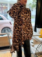 Kadın Uzun Kollu Balıkçı Yaka Asimetrik Kesim Salaş Bluz - Görsel 2