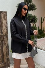 Önü Şerit Taşlı Gömlek 3448 - Görsel 6