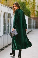 Kadın Uzun Kollu önü Açık Kolları Uzun Midi Ceket - Görsel 11