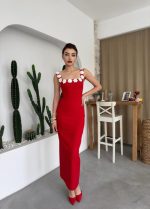 Mıng Çiçek Detaylı Elbise - Görsel 4