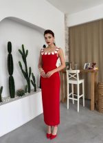 Mıng Çiçek Detaylı Elbise - Görsel 8