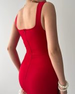 Mıng Çiçek Detaylı Elbise - Görsel 9