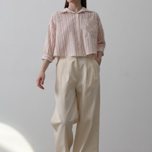 Çift Pileli Palazzo Pantolon