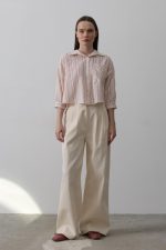 Çift Pileli Palazzo Pantolon - Görsel 2