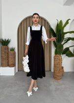 Neapolitan Askılı Elbise - Görsel 4