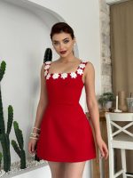 Alyosa Çiçek Detaylı Elbise - Görsel 4