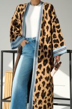 Uzun Leopar Hırka - Görsel 3