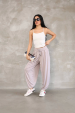 Osy Modal Yumuşak Dokulu Kumaş Şalvar Pantalon - Görsel 2