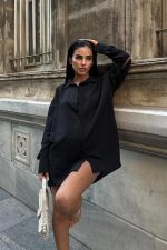 Alina Kol Cut Out Keten Gömlek 3252-08