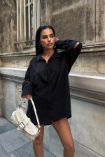 Alina Kol Cut Out Keten Gömlek 3252-08 - Görsel 6