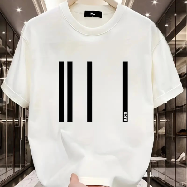 Baskılı Oversize Bisiklet Yaka T-shirt