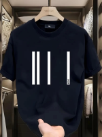 Baskılı Oversize Bisiklet Yaka T-shirt