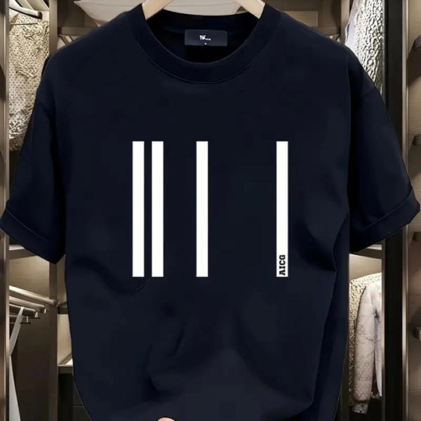 Baskılı Oversize Bisiklet Yaka T-shirt
