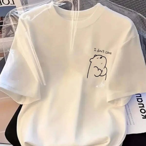 Baskılı Oversize Bisiklet Yaka T-shirt