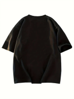 Baskılı Oversize Bisiklet Yaka T-shirt - Görsel 4