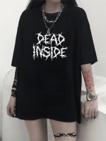 Baskılı Oversize Bisiklet Yaka T-shirt - Görsel 2
