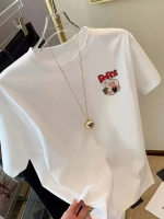 Baskılı Oversize Bisiklet Yaka T-shirt - Görsel 3