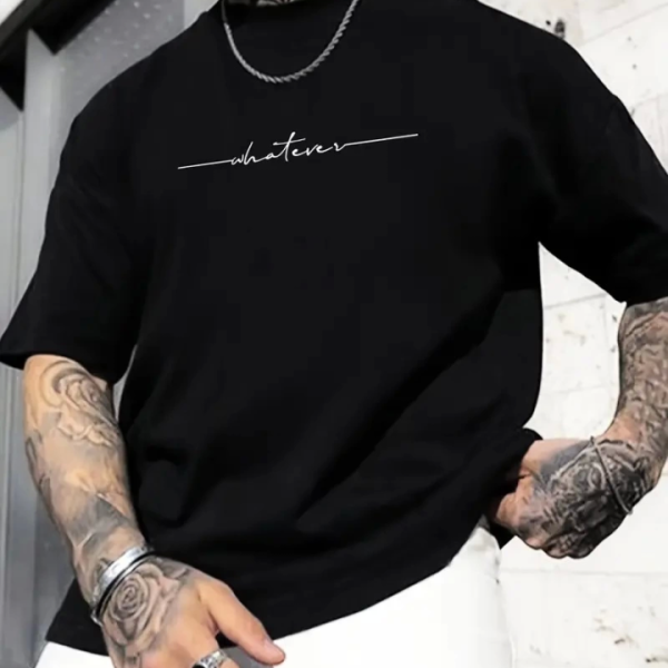 Baskılı Oversize Bisiklet Yaka T-shirt