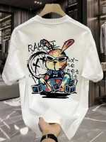 Baskılı Oversize Bisiklet Yaka T-shirt