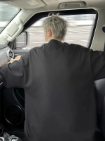 Baskılı Oversize Bisiklet Yaka T-shirt - Görsel 2