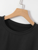 New York Baskılı Oversize Bisiklet Yaka T-shirt - Görsel 3