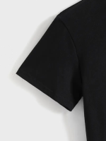 Baskılı Oversize Bisiklet Yaka T-shirt - Görsel 2