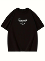 Thousand Baskılı Oversize Bisiklet Yaka T-shirt - Görsel 2