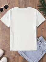 Fiyonk Baskılı Oversize Bisiklet Yaka T-shirt - Görsel 3