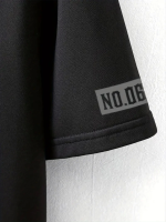 Baskılı Oversize Bisiklet Yaka T-shirt - Görsel 3