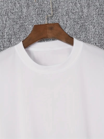 Baskılı Oversize Bisiklet Yaka T-shirt - Görsel 3
