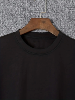 Baskılı Oversize Bisiklet Yaka T-shirt - Görsel 2