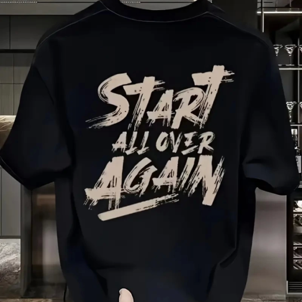 Baskılı Oversize Bisiklet Yaka T-shirt