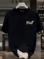 Baskılı Oversize Bisiklet Yaka T-shirt - Görsel 2