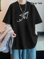 Baskılı Oversize Bisiklet Yaka T-shirt