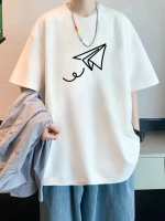 Baskılı Oversize Bisiklet Yaka T-shirt